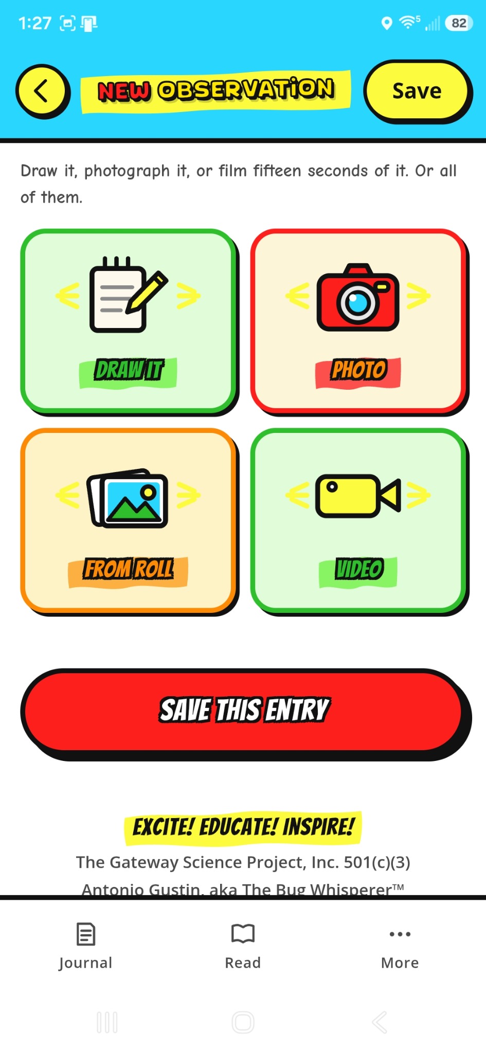 Add photos, drawings, or video