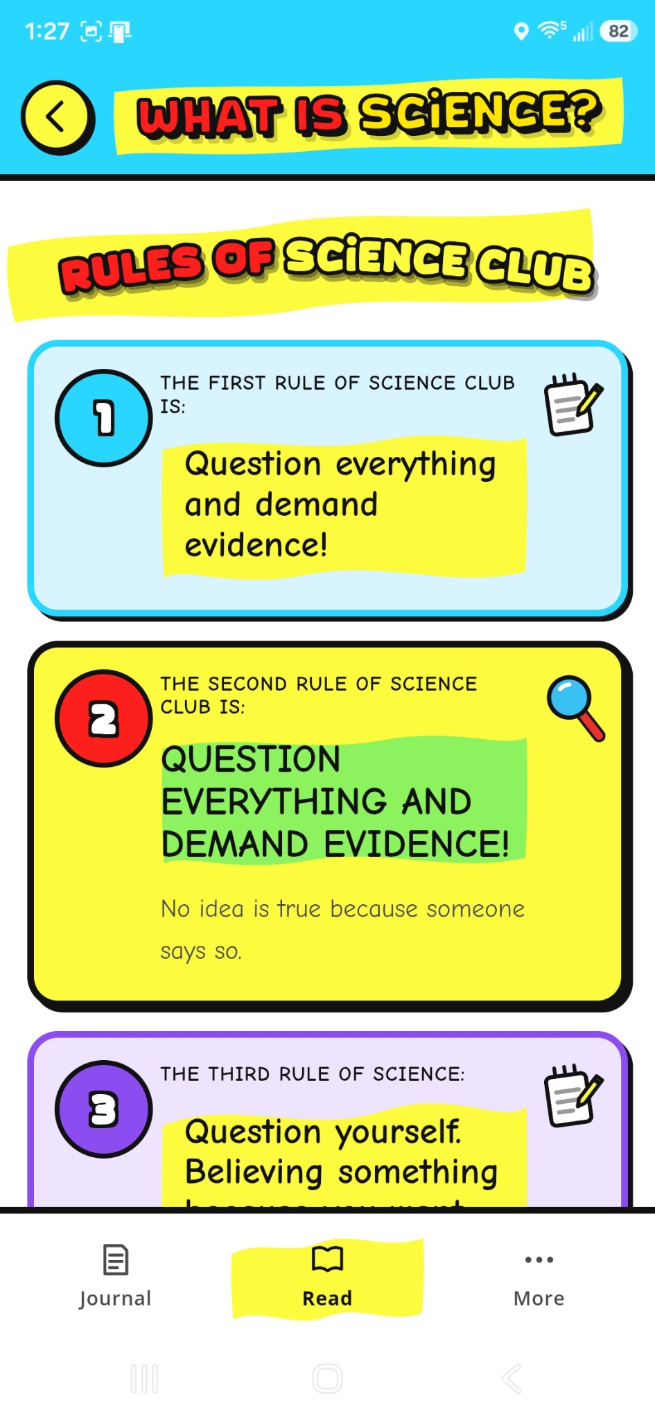 Learn the Rules of Science Club