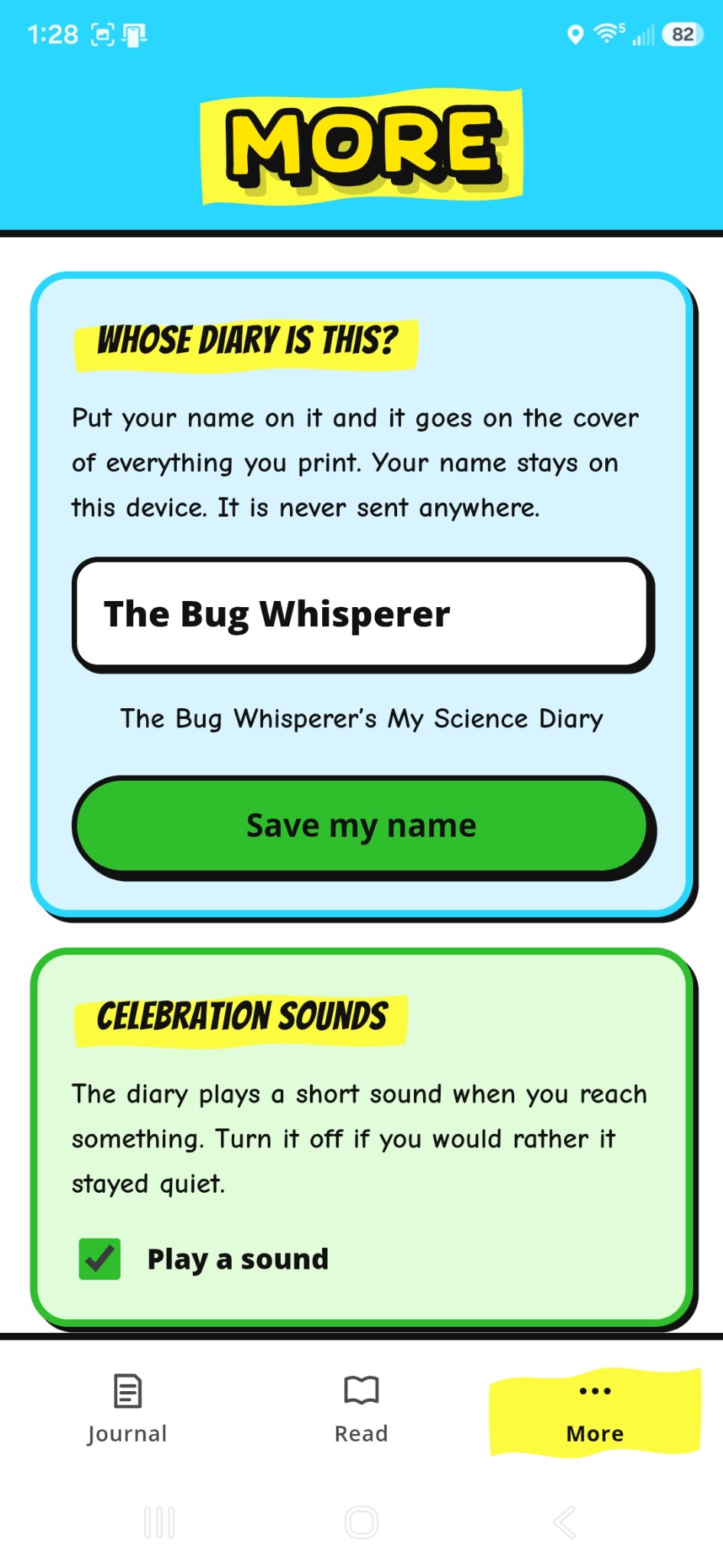 Learn how to use the journal