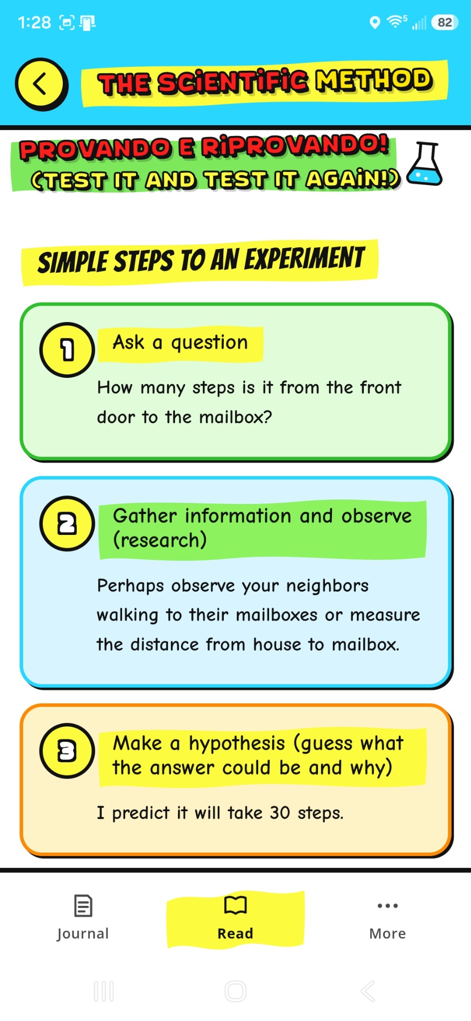 Follow the scientific method