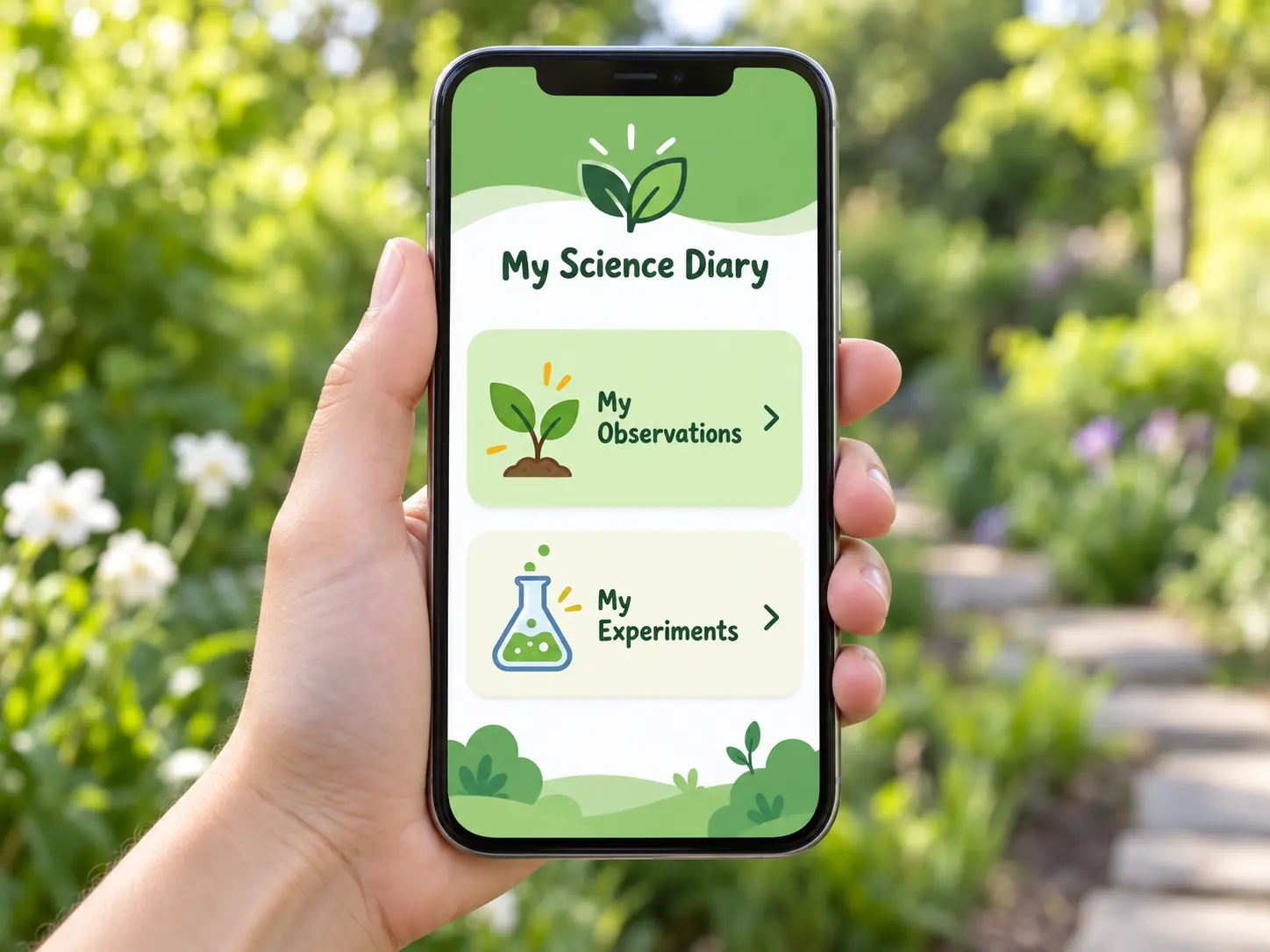 My Science Diary on a phone